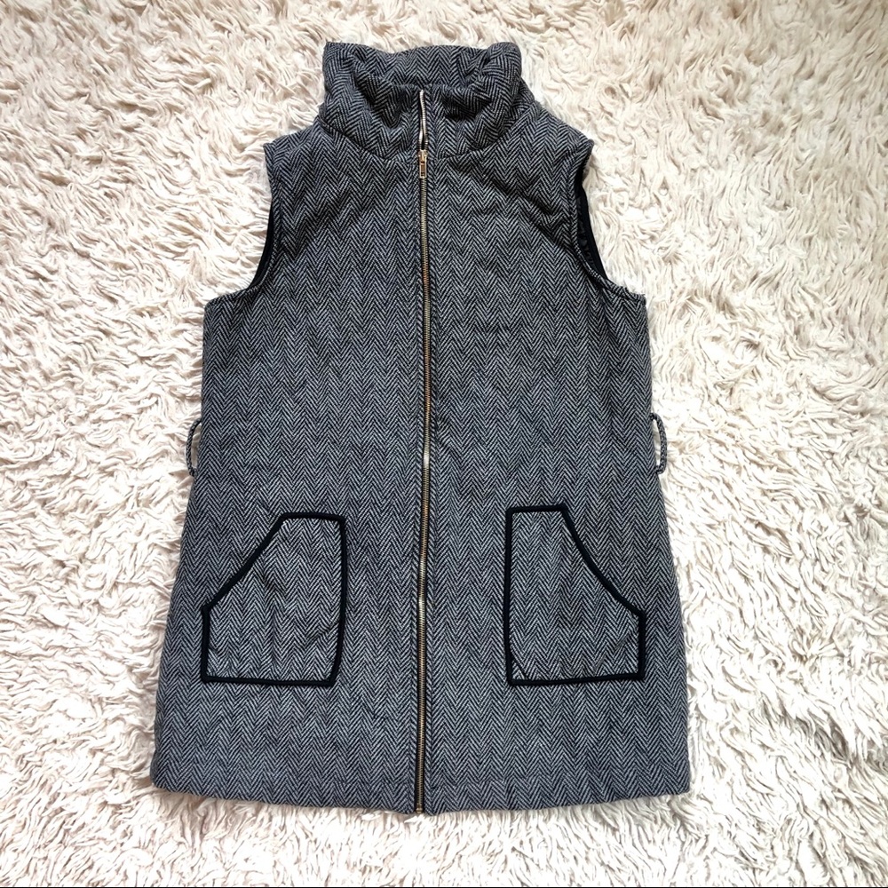 Twenty Second Herringbone Quilted Zip Up Vest